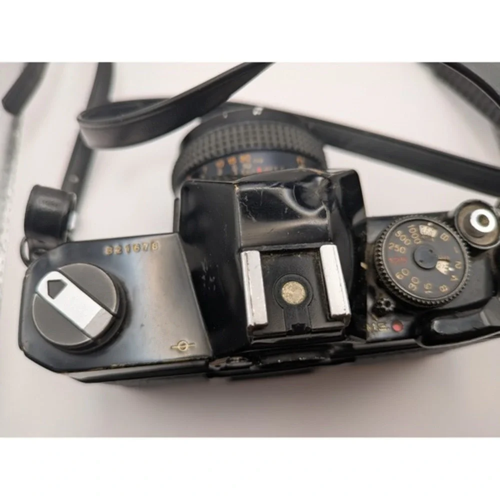 Konica Autoreflex T3 35mm SLR Camera Hexanon AR 50mm F1.7 Lens Vintage FOR PARTS